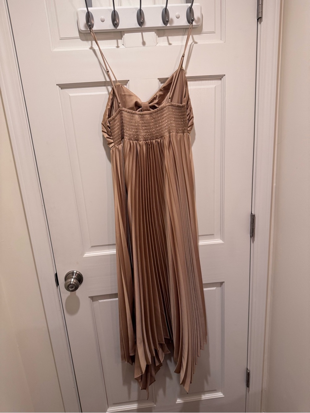 Petal & Pup Vikki Dress Pleated Midi Dress in Gold - Picture 5 of 7